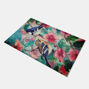 Cute Sparrow Doormat Painting