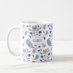 Cute Sparrow With a Flower Hat Coffee Mug