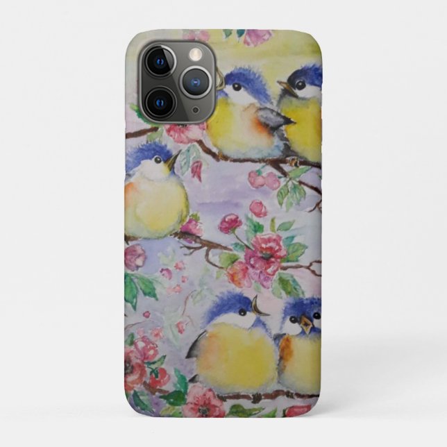 Cute Sparrows iPhone Case (Back)