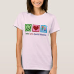Cute Special Education T-Shirt<br><div class="desc">Peace Love Special Education teacher or child Christmas gift for someone who works with children who have special needs in a resource room or school. A cute special ed present featuring a peace sign,  heart,  and playing kids.</div>