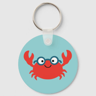Cute Specky Crab Illustration Keychain
