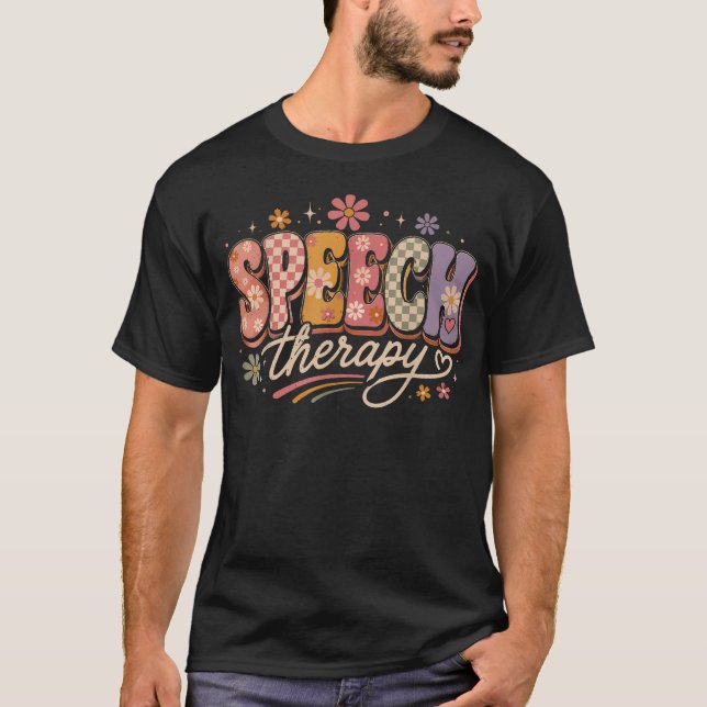 Cute Speech Therapy Speech Language Pathologist T-Shirt (Front)
