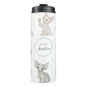 Cute Sphynx Cat Back To School Personalized Thermal Tumbler