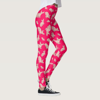 Cute Sphynx cat, pink Leggings
