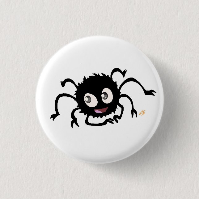 Cute Spider Button Pin (Front)