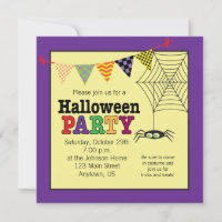 Cute Spider Colourful Halloween Party