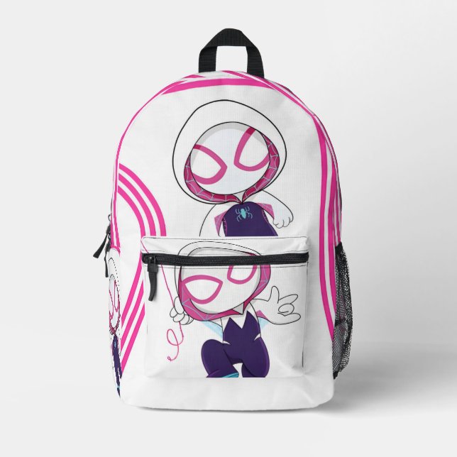 Cute Spider Gwen Chibi Kids Backpack (Front)