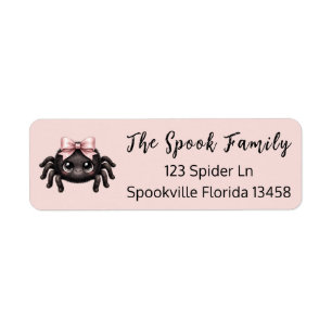 Cute Spider Halloween Return Address Label