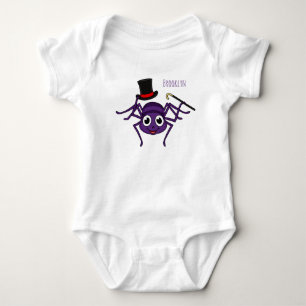 Cute spider in top hat cartoon 