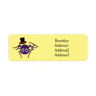 Cute spider in top hat cartoon