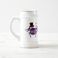 Cute spider in top hat cartoon