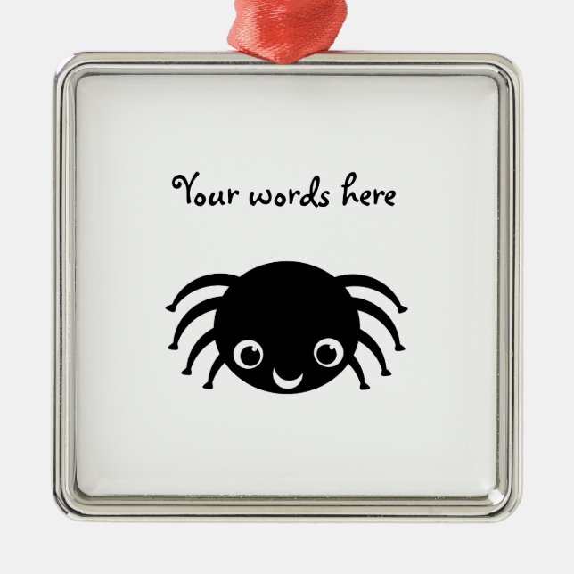 Cute spider metal ornament (Front)