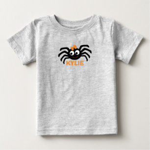 Cute Spider web halloween personalized Baby T-Shirt