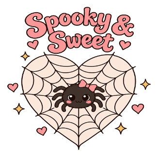Cute Spider Web Heart Spooky Sweet Sweatshirt