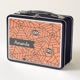 Cute Spiders And Web Halloween Lunch Box