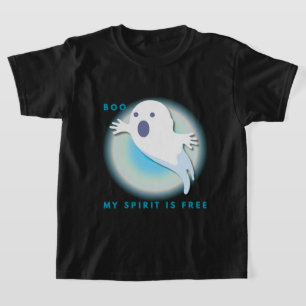 Cute Spiritual Ghost – My spirit is free Quote T-Shirt
