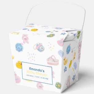 Cute Splish Splash Rubber Duck Bath Baby Shower Favor Box