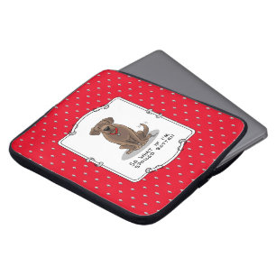 Cute Spoiled Rotten Chocolate Labrador Retriever Laptop Sleeve