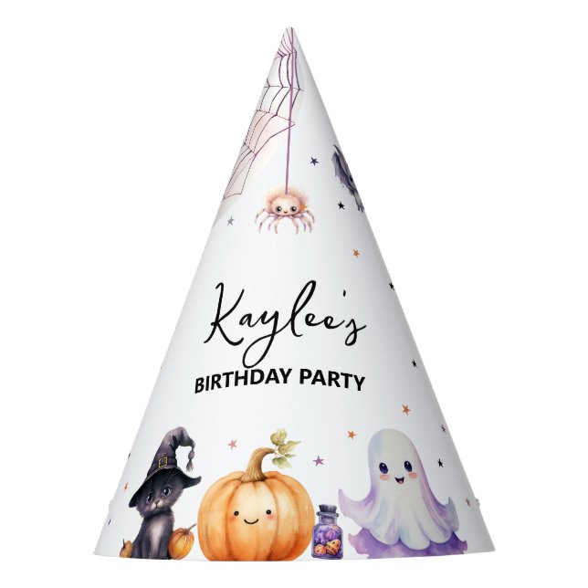 Cute Spooktacular Birthday Party Hat (Front)