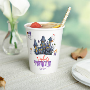 Cute Spooktacular Halloween Birthday Paper Cups