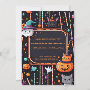 Cute Spooktacular Halloween Party Invitation