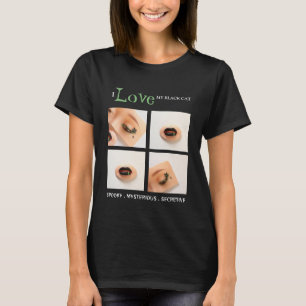 Cute Spooky Design Womens Black Cat Lover Mom T-Shirt