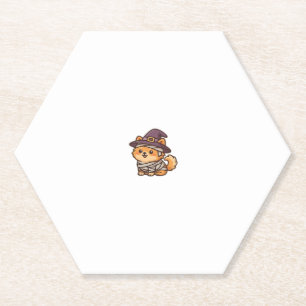 Cute Spooky Dog � Kawaii Halloween Puppy Classic T Paper Coaster