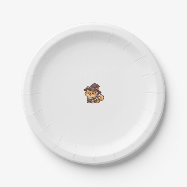 Cute Spooky Dog � Kawaii Halloween Puppy Classic T Paper Plate (Front)