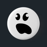 Cute spooky ghost face Halloween party pinback 2 Inch Round Button<br><div class="desc">Cute spooky ghost face Halloween party pinback buttons. Funny design with scary cartoon monster eyes. Fun party favour for kids and adults. Change quantity to get the cheap bulk price.</div>