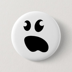Cute spooky ghost face Halloween party pinback 2 Inch Round Button