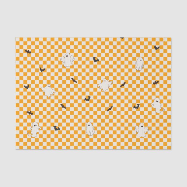 Cute Spooky Ghost Halloween Teen Birthday  Tissue Paper (Front)