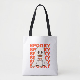 Cute Spooky Ghost Halloween Tote Bag