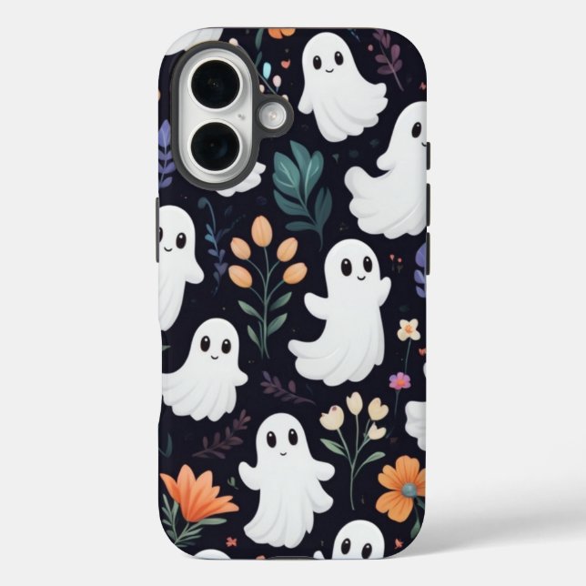 Cute Spooky Ghosts Halloween iPhone Case (Back)