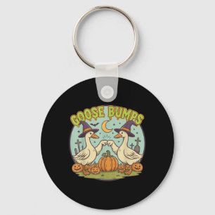 Cute Spooky Goose Shirt Funny Halloween Goose Keychain
