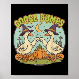 Cute Spooky Goose Shirt Funny Halloween Goose Poster