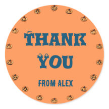 Cute Spooky Halloween Birthday Thank You