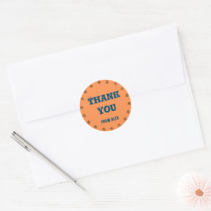 Cute Spooky Halloween Birthday Thank You Classic Round Sticker
