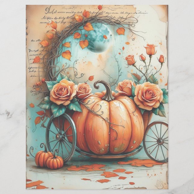 Cute Spooky Halloween Craft Scrapbook Paper (Front)
