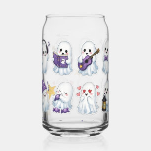 Cute Spooky Halloween Elements Glass Can