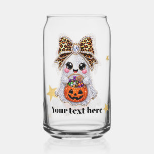 Cute Spooky Halloween Elements Glass Can