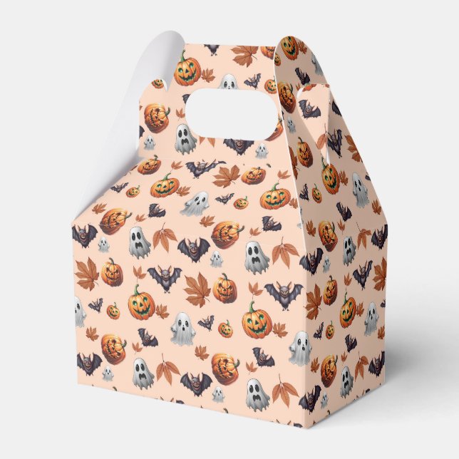 Cute Spooky Halloween Fall  Favor Box (Front Side)