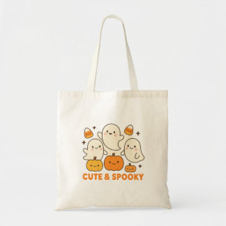 Cute & Spooky Halloween Ghost Tote Bag for Treats