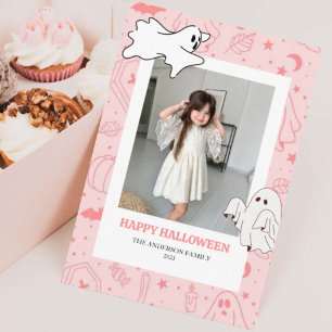 Cute Spooky Halloween Photo Card