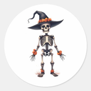 Cute Spooky Halloween Sticker – Skeleton Vibe