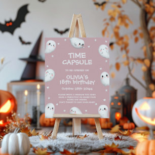 Cute Spooky One Halloween Time Capsule Sign