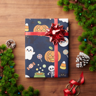 Cute Spooky Party Gift Wrap,Fun Halloween Wrapping Paper