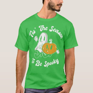 Cute Spooky Pumpkin Ghost Halloween Season T-Shirt