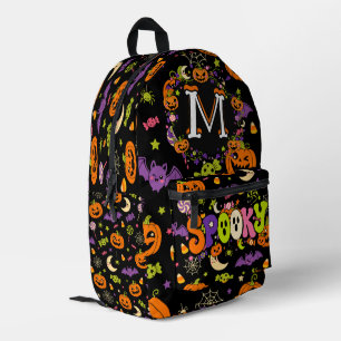 Cute Spooky Retro Kawaii Halloween Candy Pumpkins  Printed Backpack