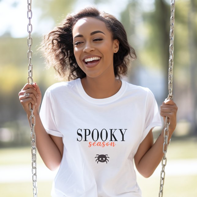 Cute Spooky Season Halloween Spider T-Shirt (Creator Uploaded)
