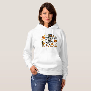 Cute Spooky Skeleton Goat with Top Hat T-Shirt